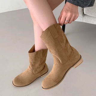 Suede mid-calf boots (2 colors)
