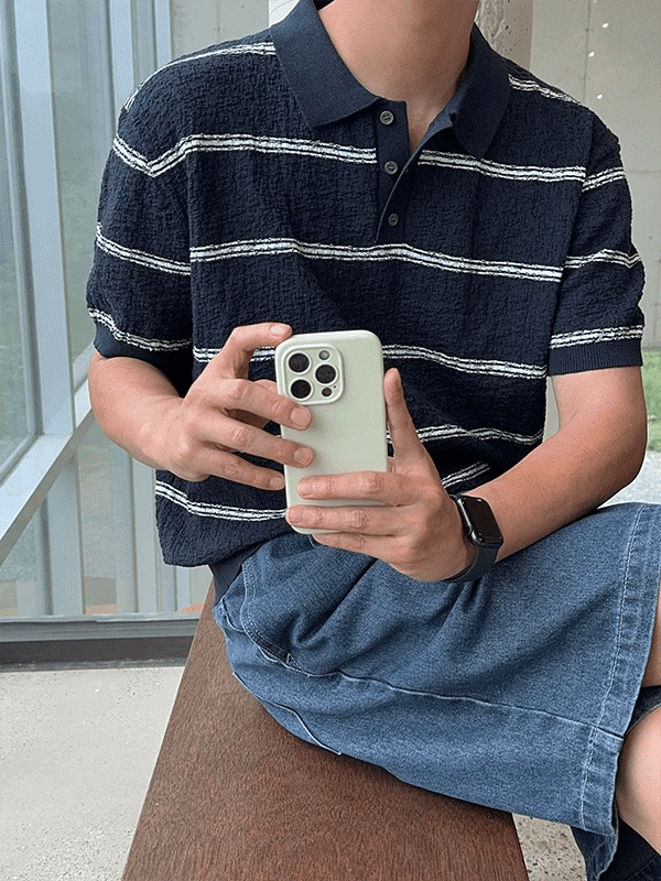 Harper Stripe Summer Collared Knit