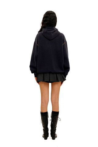 [Moromoro2] Preppy Badge Embroidered T-Shirt /  Hoodie