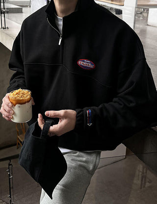 PH. Half-zip Embroidered Sweatshirt (3 colors)