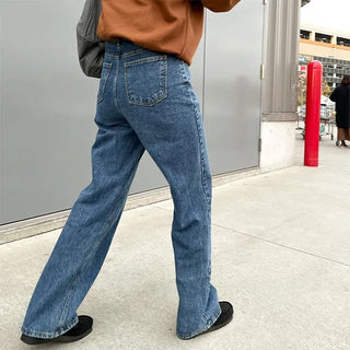 wide blue pocket pants