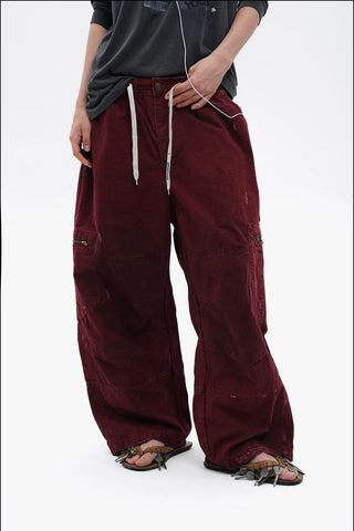 [MASONPRINCE] Textured Cotton Baggy Work Pants