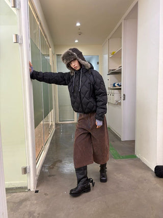 [NeverSeez] Diamond Quilted Down Jacket