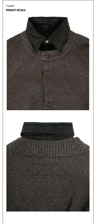 MASONPRINCE Herringbone Round-Neck Wool Cardigan