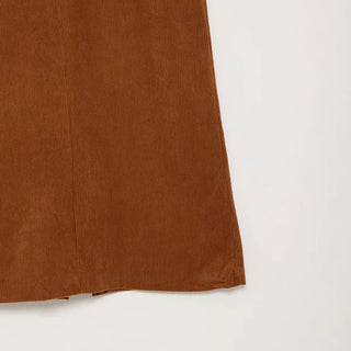Corduroy A-line skirt