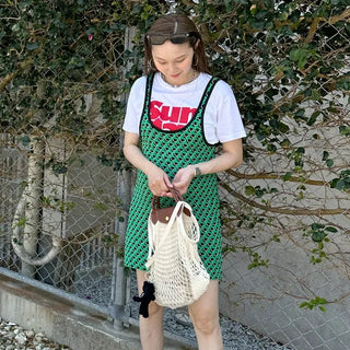 Patterned knit dress