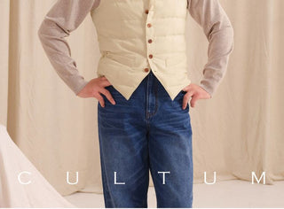 [CULTUM] Tailored Down Vest with Notch Lapel