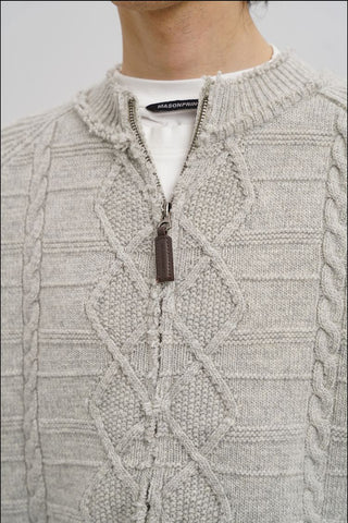 [MASONPRINCE] Cable Knit Cardigan