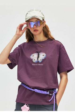 [Monterest] Ink Print Crewneck Cotton T-Shirt