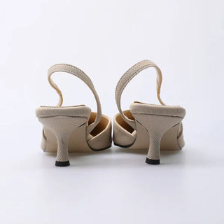 Stiletto slingback mid-heel
