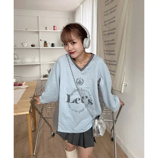 Two-tone logo sweatshirt