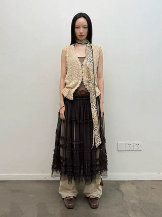 NEVERSEEZ Texture Knitted Vest