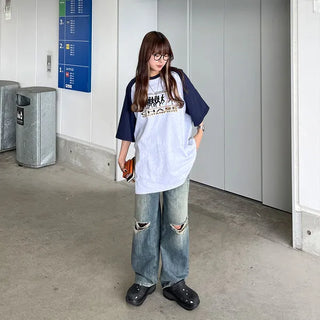 (Unisex) Chase Print Raglan Sleeve T-Shirt