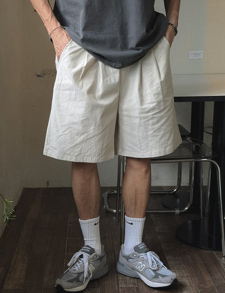 Easy Linen-like Elastic Waist Shorts (5 colors)