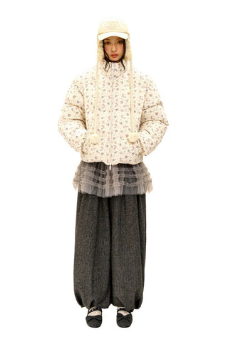 [Moromoro2] Wool Pleated Tapered Wide Pants
