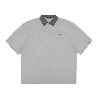 [MASONPRINCE] Check Collar Pique Cotton Polo