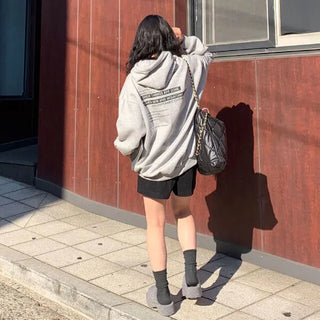 Lettering Hooded T-shirt