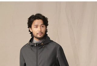 [CULTUM] Wool Blend Hooded Zip-Up Jacket