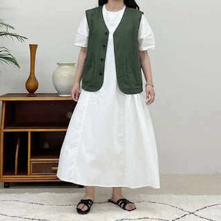 bro cotton casual pocket vest