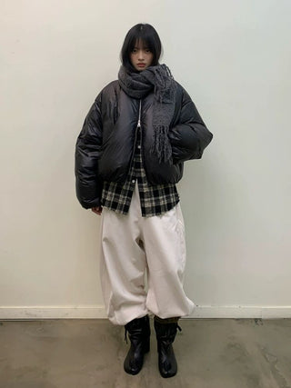 [NEVERSEEZ] Cropped Puffer Down Jacket