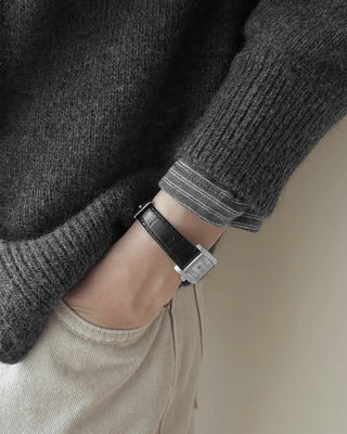 Striped turtleneck T-shirt
