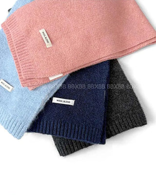 (11 colors) Soft wool knit long scarf