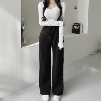 Belly Fat Elimination Fleece-Lined Elastic Waist Training Pants
