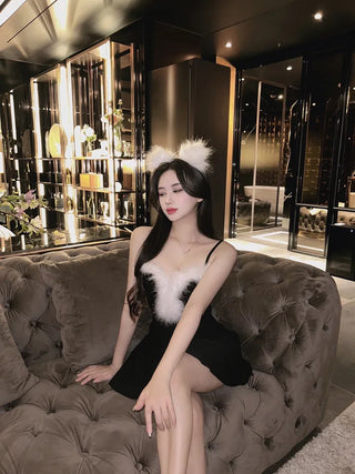 A-line Santa Girl Dress Year-end Christmas Outfit Club