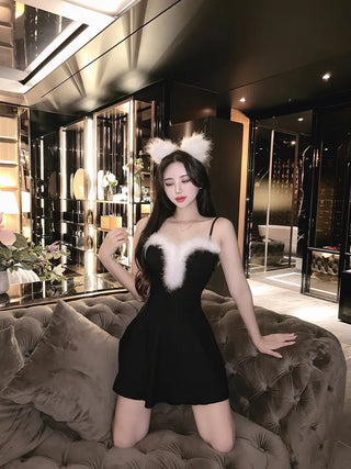 A-line Santa Girl Dress Year-end Christmas Outfit Club