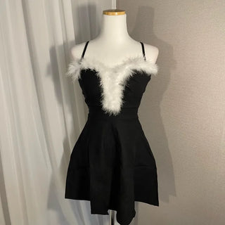 A-line Santa Girl Dress Year-end Christmas Outfit Club