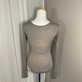 U-Line Square Neck Side-Rolled Long Sleeve Slim Fit