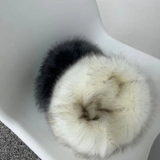Faux Fur Eco Metel Bucket Hat Beanie Winter