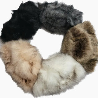 Faux Fur Eco Metel Bucket Hat Beanie Winter