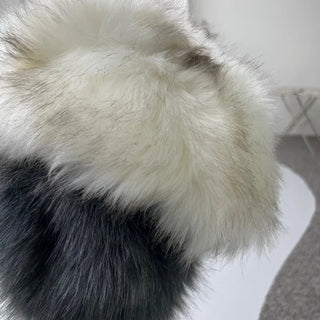 Faux Fur Eco Metel Bucket Hat Beanie Winter