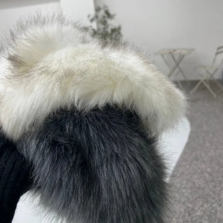 Faux Fur Eco Metel Bucket Hat Beanie Winter