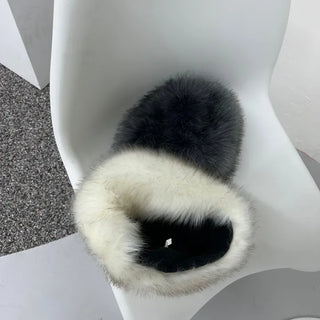 Faux Fur Eco Metel Bucket Hat Beanie Winter