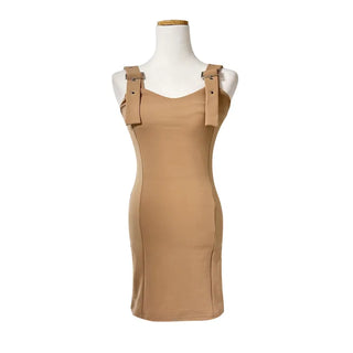 Off-shoulder T-shirt Suspenders Stretchy Dress