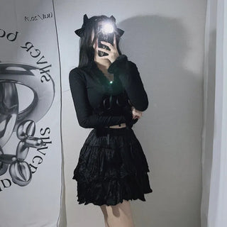 Fur-trimmed Ribbed Ribbon Cardigan Fur Bolero Crop