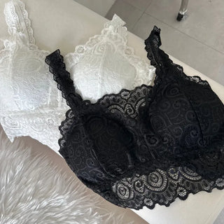 See-through Lace Strap Bralette Bra Top Layered Sleeveless