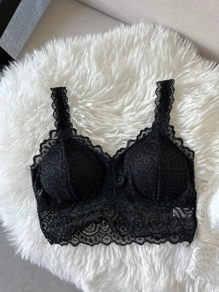 See-through Lace Strap Bralette Bra Top Layered Sleeveless