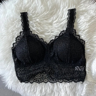 See-through Lace Strap Bralette Bra Top Layered Sleeveless
