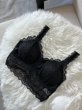 See-through Lace Strap Bralette Bra Top Layered Sleeveless