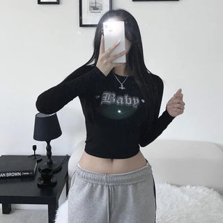 Baby Unique Lettering Long Sleeve T-shirt Inner Tee