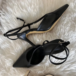 Diagonal Strap High Heels Pointed Toe Mary Jane