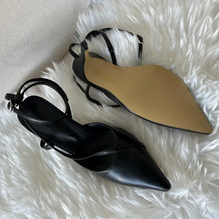Diagonal Strap High Heels Pointed Toe Mary Jane