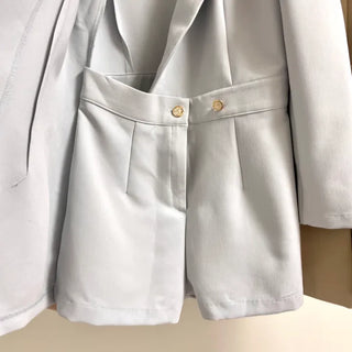 Sweet Pastel Long Sleeve Semi-Formal Belted Jumpsuit