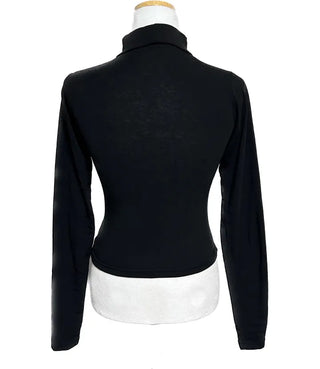 Heart Mock Neck Long Sleeve Fleece-Lined T-shirt Inner