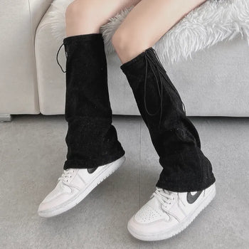 String Bootcut Leg Warmers Boot Y2K Unique Hip