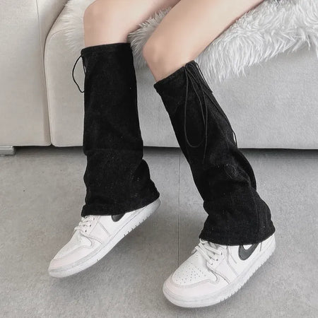 String Bootcut Leg Warmers Boot Y2K Unique Hip
