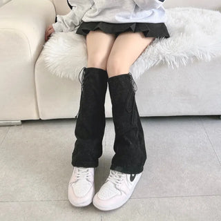 String Bootcut Leg Warmers Boot Y2K Unique Hip